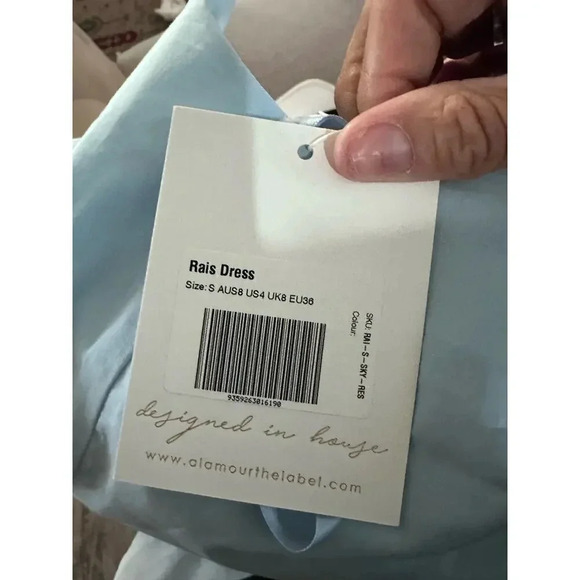 NWT Alamour the label Blue mini Dress Size 4 - Picture 7 of 11